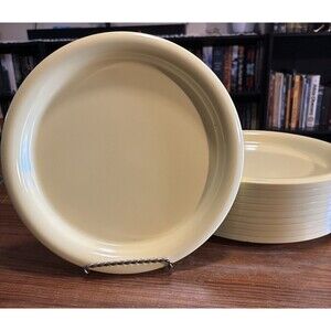 Ingrid Ltd Chicago Stackable Melamine Yellow Dinner Plates 10 Inch Set of 10